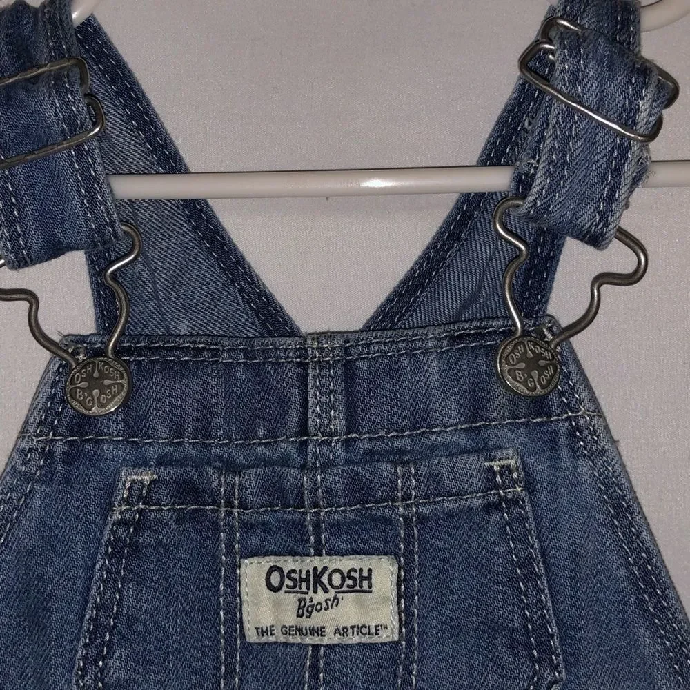 Oshkosh B'Gosh Denim Overall Dress with Eyelet Lace Skirt